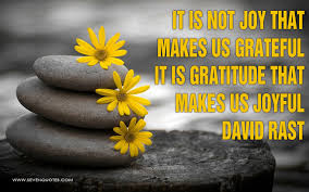 gratitude and joy