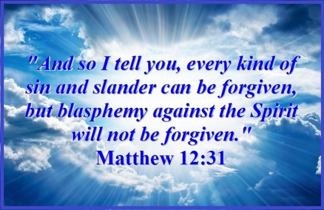 Matthew 12 forgiven
