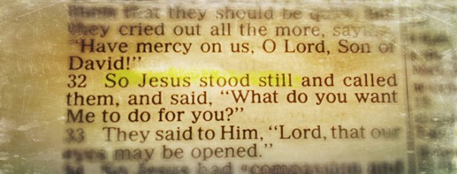 Matthew 20 jesus stood still