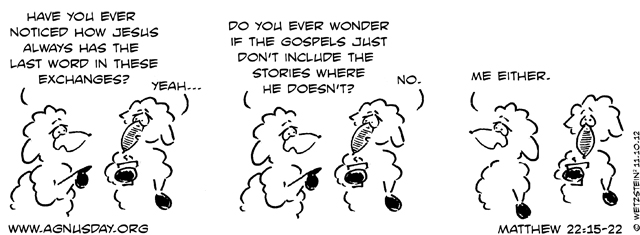 Matthew 22 sheep cartoon