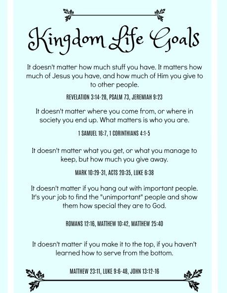 Luke 13 Kingdom goals