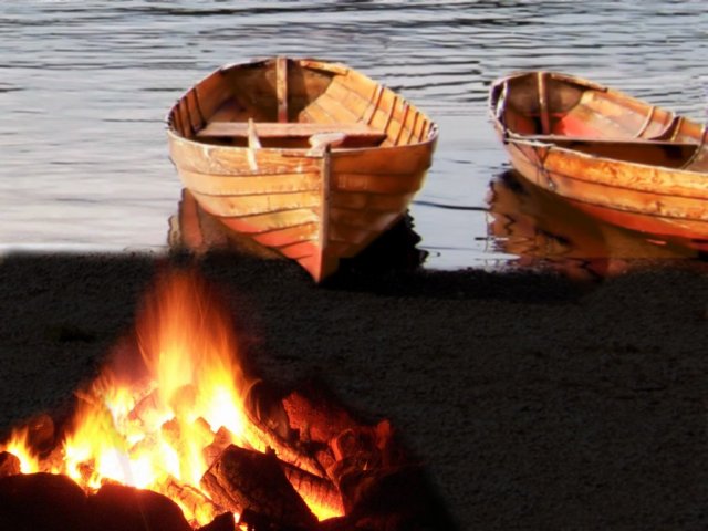 John 21 shore boats fire