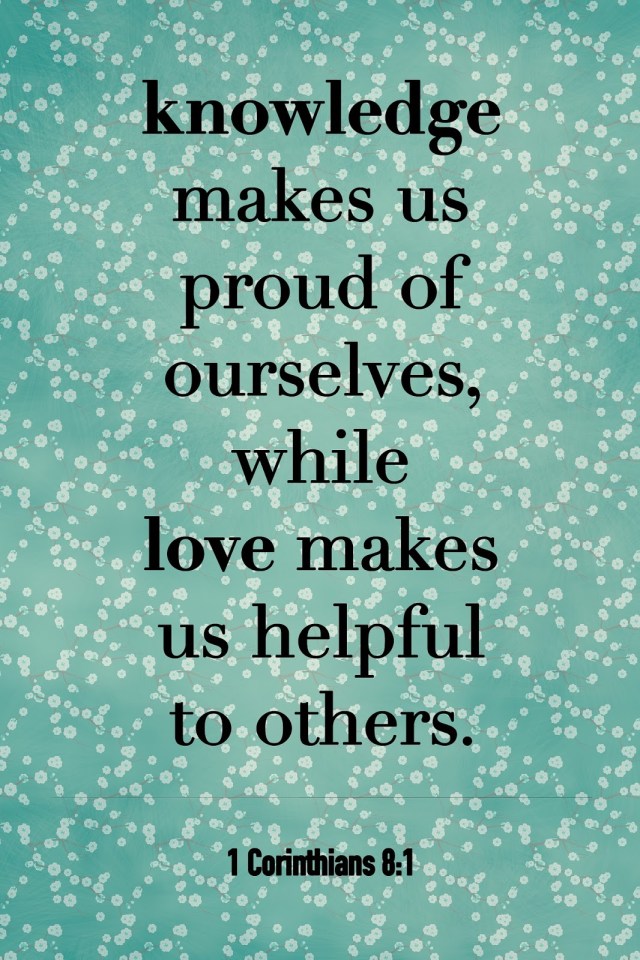1 Corinthians 8 1