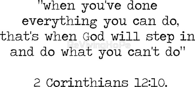 2 Corinthians 12 let God