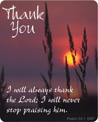 Psalm 34 thank you