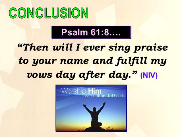 Psalm 61 praise