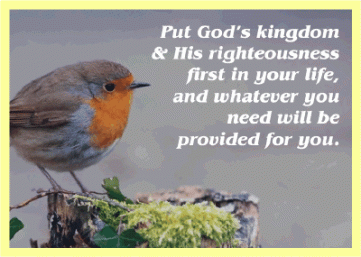 Matthew 6 put God first