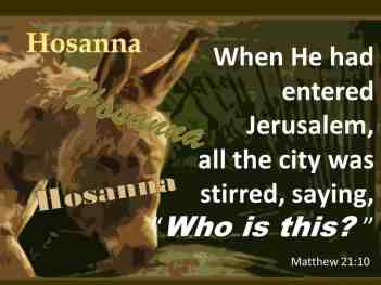 Matthew 21 eho is this
