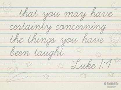 Luke 1 certainty
