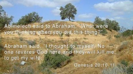 Genesis 20 what were