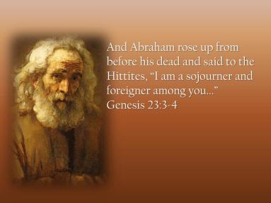 Genesis 23 a stranger