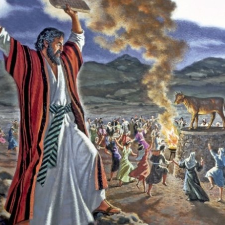 Exodus 32 Moses throws down