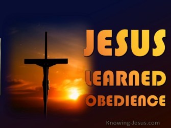 Hebrews 5 Jesus on the cross of obedience