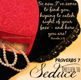 Proverbs 7 dressed to seduce