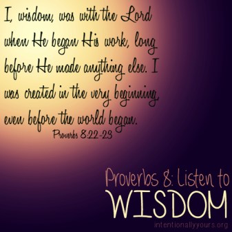 Proverbs 8 listen