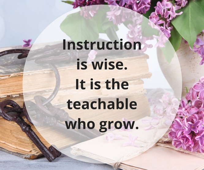 Proverbs 13 teachable