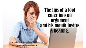 Proverbs 18 enter to fight