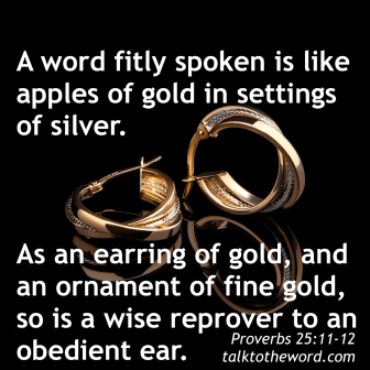 Proverbs 25 words like jewelry