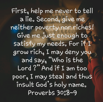 Proverbs 30 8 and 9
