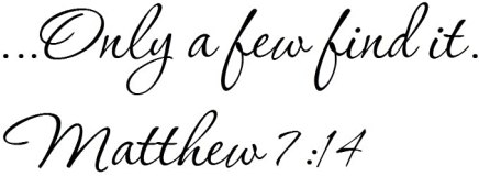 Matthew 7 only a few