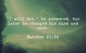 Matthew 21 changed his mind
